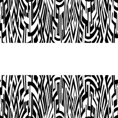 black vector, frame design, pattern with zebra