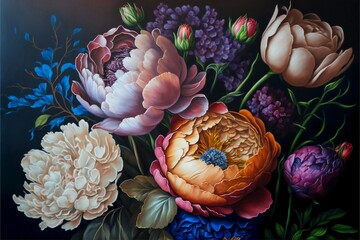 Obraz na płótnie Canvas Background Concept artwork digital art wallpaper painting flower