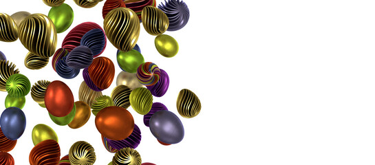 Vintage colorful easter eggs