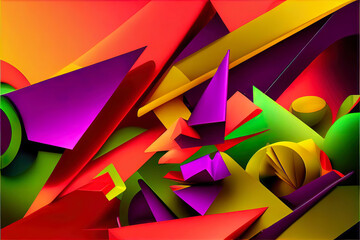 design template in abstract trendy expensive wallpaper styles with bright saturated colors