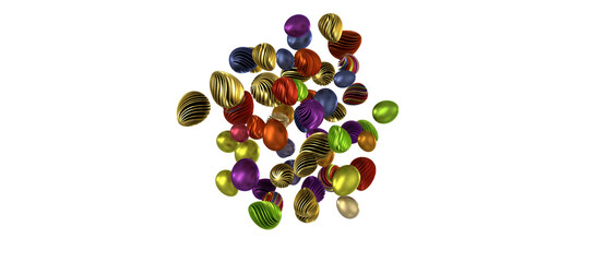 Colorful handmade easter eggs