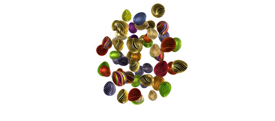 Vintage colorful easter eggs