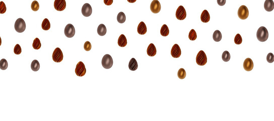 Luxury golden easter eggs isolated