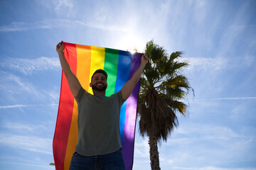 person with flag