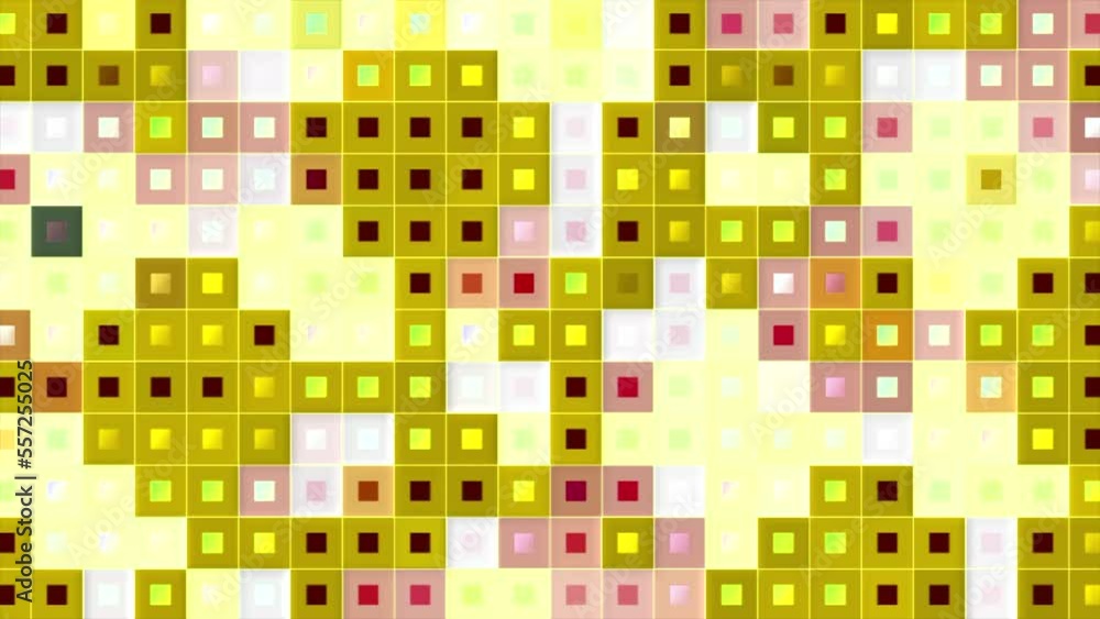 Aufkleber colorful computer squares blink and appear. motion. colorful squares with dots blink in computer ret
