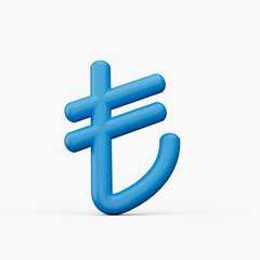 Turkish lira icon. Turkish lira sign icon 3D isometric 3d illustration