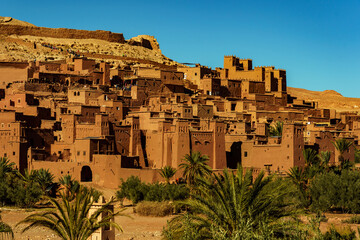 North Africa. Morocco. Ksar d'Ait Ben Haddou in the Atlas Mountains of Morocco. UNESCO World Heritage Site since 1987
