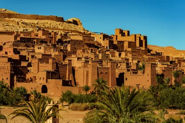 Outdoor-Kissen North Africa. Morocco. Ksar d'Ait Ben Haddou in the Atlas Mountains of Morocco. UNESCO World Heritage Site since 1987 © BTWImages