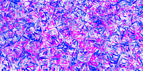 Light pink, blue vector pattern with polygonal shapes.