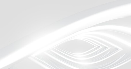 Abstract white background geometric pattern 3d render