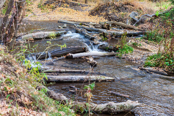 Horizontal shot of Adams Falls Rocky Mountain National Park east inlet trailhead