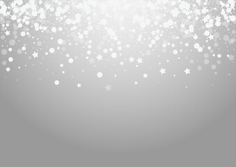 Grey Stars Vector Grey Background. Overlay