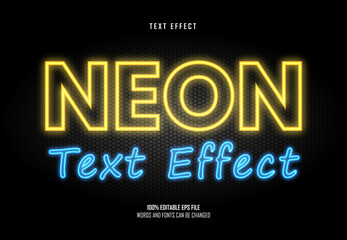 neon text effect