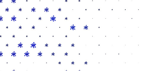 Light BLUE vector texture with disease symbols.