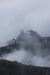 Epic mood above the clouds on Madeira in Portugal. Great landscape on the volcanic island.