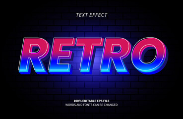 retro text effect