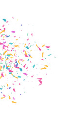 Naklejka premium Celebrate Confetti Top Vector White Background.