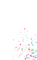 Color Dust Flying Vector White Background.