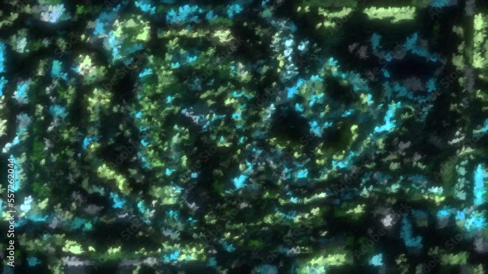 Poster orange and green glow. motion. light shine in animation of different colors that shines made in 3d f