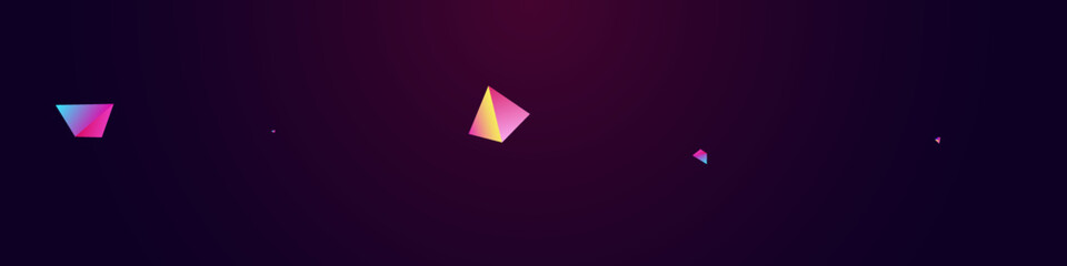 Fototapeta premium Unicorn Polyhedron Vector Panoramic Dark Violet