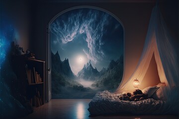 Dreamscape, lucid dreaming concept