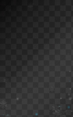 Silver Snowfall Vector Transparent Background.