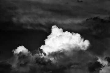 clouds over the mountains