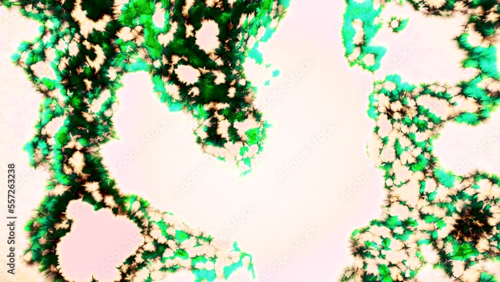 Poster an animation imitating a view through a microscope. motion. moving bacteria background, concept of m