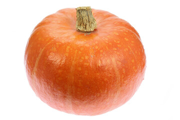 organic red kuri squash isolated on white background