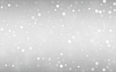 Gray Blizzard Vector Silver Background. Xmas Snow
