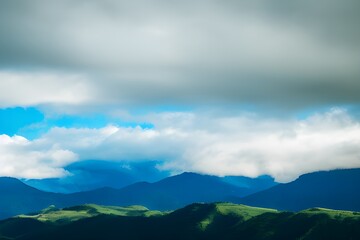 Obraz premium Mountains in the clouds