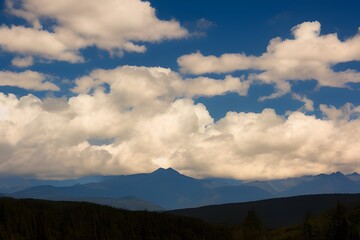 Obraz premium Mountains in the clouds