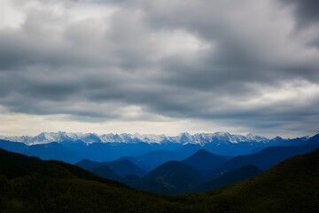 Fototapeta premium Mountains in the clouds