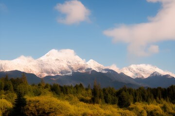 Fototapeta premium Mountains in the clouds