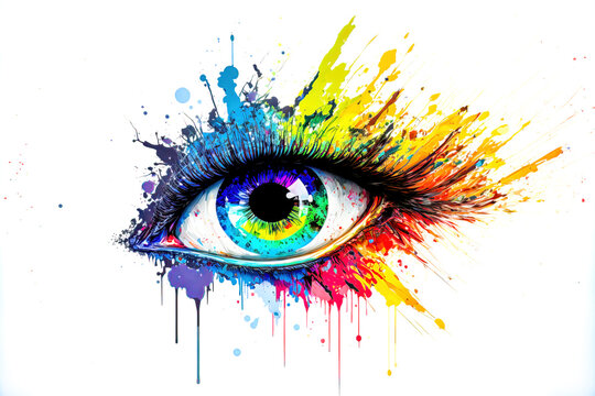 Auge Das sehende Auge Optikus Retina Iris Ophthalmos Chorioidea Closeup Generative AI Digital Art Background Hintergrund Illustration Cover Kunst
