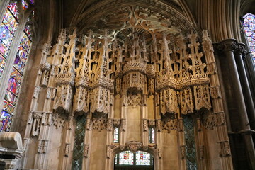 Inside the Cathedral Church of The Holy and Undivided Trinity in Ely, England Great Britain