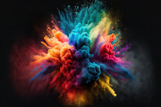 Colors blast explosion colorful wallpaper background 