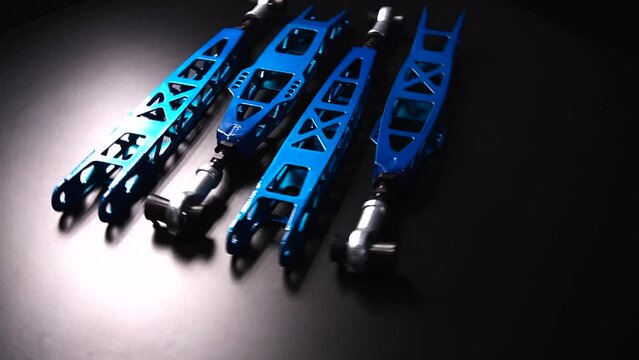 rear blue levers on a sports drift car custom project