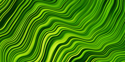 Obraz premium Light Green, Yellow vector template with curves.