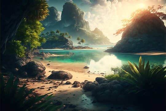 A beautiful tropical paradise full of nature, and peace.