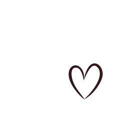 Hand Drawn Sketch of Heart Shape for Love and Note Cards Valentines Day