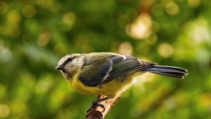 blue tit on a branch