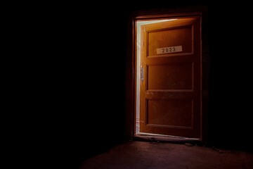 open door to the new year 2023