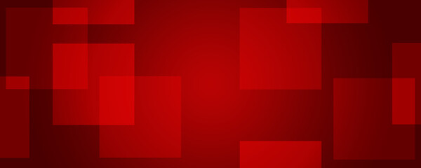 Abstract geometric red background for horizontal banner, business presentation design template.