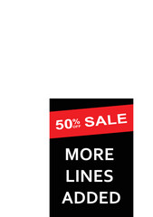 red 50 off sale more lines added