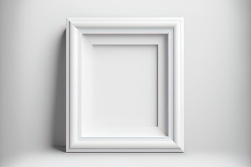picture frame in white. Generative AI