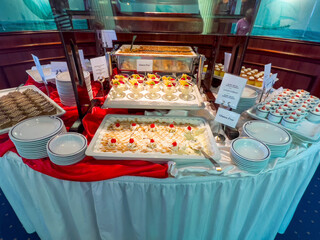 The delicious desserts at breakfast.