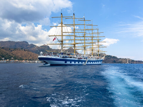 The great ship off gloomy Sicily.