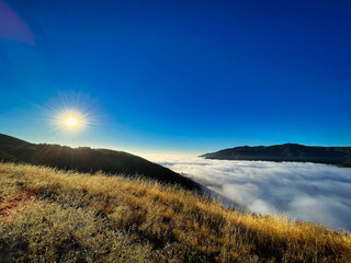 sunrise in the mountains