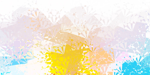 Light Blue, Yellow vector background with polygonal forms.